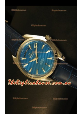 Omega Seamaster Aqua Terra Co-Axial Day Date Leather Swiss Timepiece