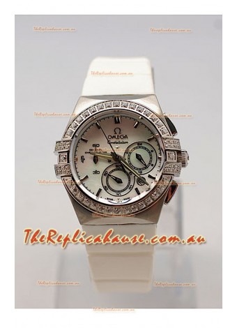 Omega Constellation Ladies Chronograph Replica Watch - 35MM