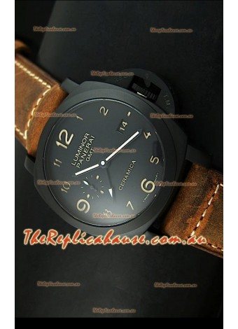Panerai Luminor PAM441 GMT 1950 3 Days Power Reserve Swiss Watch in Ceramic Case