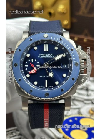 Panerai Submersible PAM01507 GMT Luna Rossa Titanio Super Clone Watch 