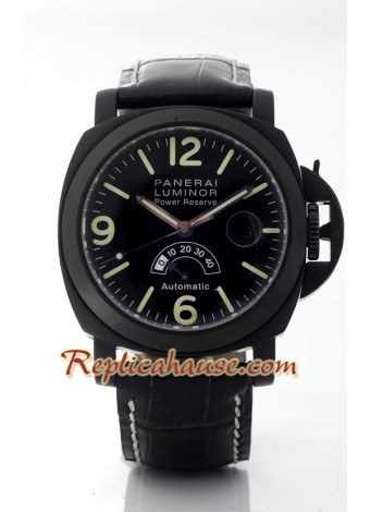 Panerai Luminor PVD Power Reserve Swiss Wristwatch PNRI85