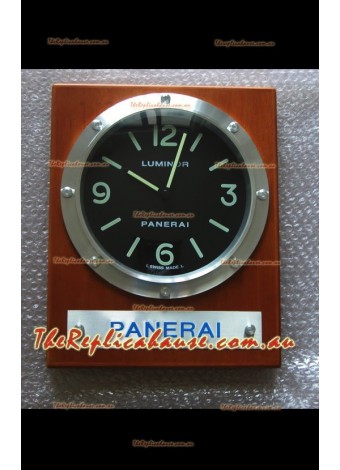 Panerai PAM255 Teak Wood Wall Clock White Dial - 1:1 Mirror Replica