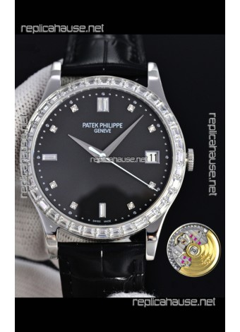 Patek Philippe Calatrava 5298 Squared Diamonds Super Clone Watch 