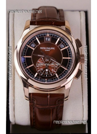 Patek Philippe 5205 Complications Moonphase Brown Dial Super Clone Watch 