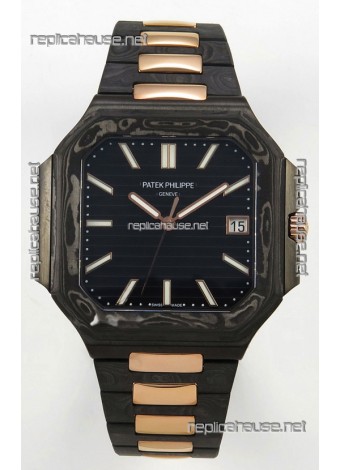 Patek Philippe Cubitus Two Tone Carbon Casing Super Clone Watch 