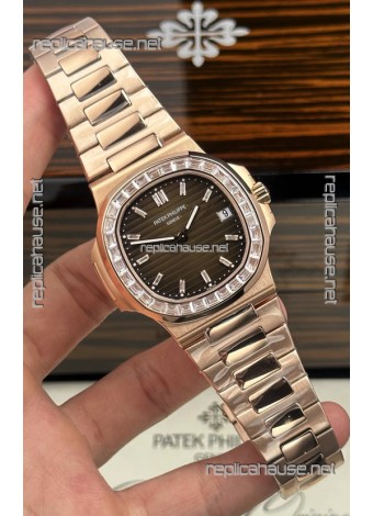 Patek Philippe Nautilus 5723 Brown Dial Rose Gold Super Clone Watch 