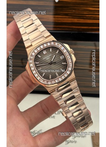Patek Philippe Nautilus 5723 Grey Dial Rose Gold Super Clone Watch 