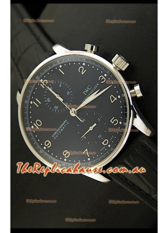 IWC Portuguese Chronograph Swiss Replica Watch in Stainless Steel 1:1 Mirror Replica Edition