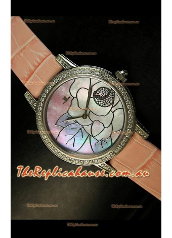 Jaeger LeCoultre Japanese Quartz Movement Ladies Watch - Pink Dial