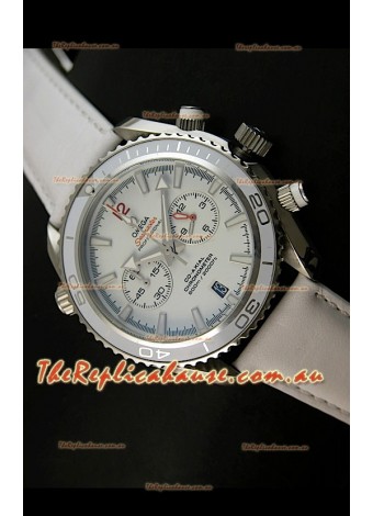 Omega Seamaster The Planet Ocean Japanese Replica Watch in White