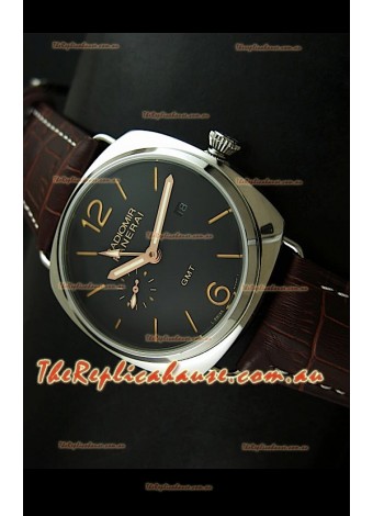 Panerai Radiomir PAM421 GMT Japanese Replica Watch in Black Dial
