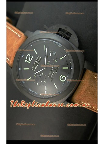 Panerai PAM365 L’Astronomo Luminor 1950 GMT Equation of Time Watch Black Dial PVD