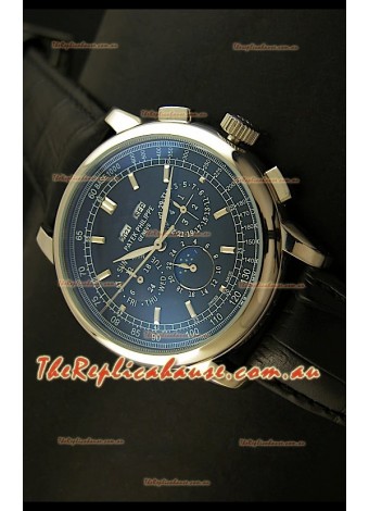 Patek Philippe Complications Japanese Replica Watch in Black Dial