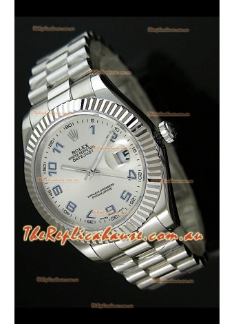 Rolex Replica Datejust Mens Japanese Watch in Arabic Numerals Dial - 41MM