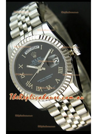 Rolex Replica Datejust Mens Japanese Watch in Black Dial - 41MM