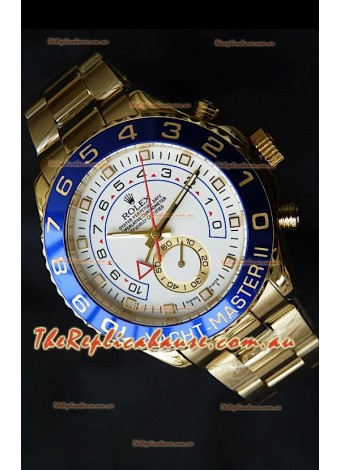 Rolex Replica Yachtmaster II Swiss Watch Yellow Gold - 1:1 Mirror Replica Watch