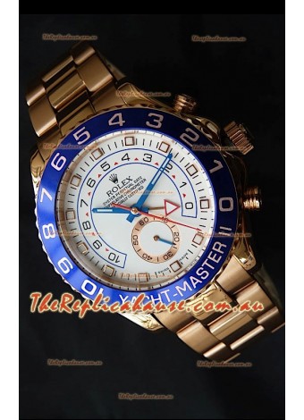 Rolex Replica Yachtmaster II Swiss Watch Rose Gold - 1:1 Mirror Replica Watch