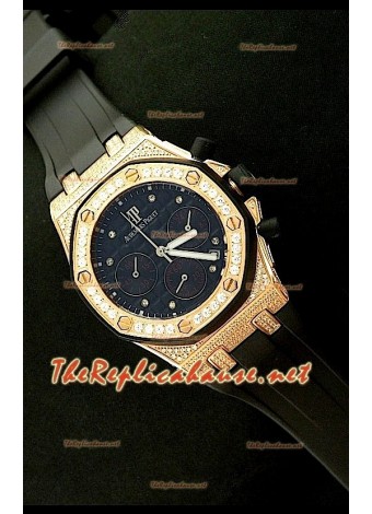 Audemars Piguet Royal Oak Ladies Chronograph Rose Gold Watch