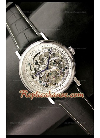 Breguet Skeleton Japanese Replica Watch in Steel