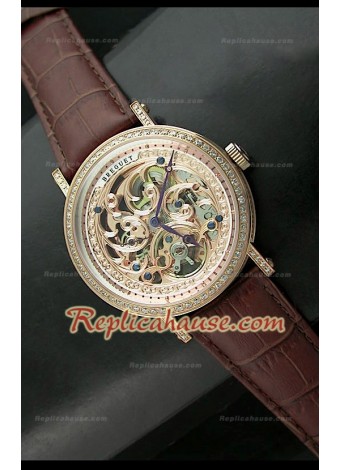 Breguet Skeleton Japanese Watch with Diamonds 