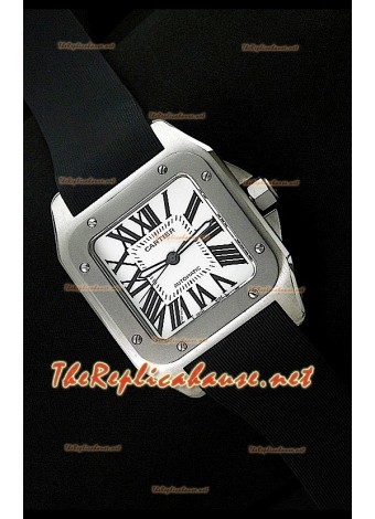 Cartier Santos 100 Swiss Watch with Titanium Bezel 1:1 Mirror Replica - 42MM