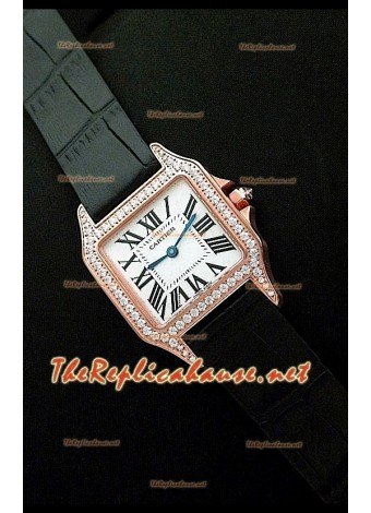 Cartier Santos Dumont Ladies Watch - 28MM in Pink Gold
