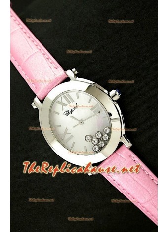 Chopard Happy Sport Ladies Japanese Watch in Pink Leather