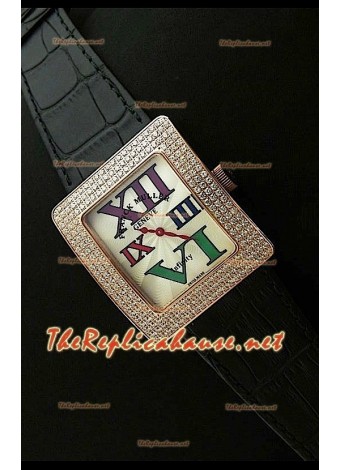 Franck Muller Infinity Ladies Replica Watch in Rose Gold with Diamonds Casing