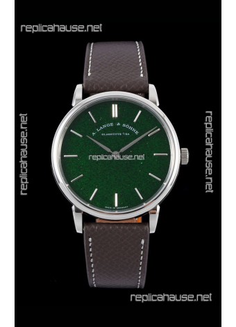 A.Lange & Sohne Saxonia Thin Swiss Replica Watch Steel Case Green Dial