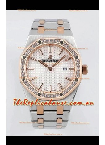 Audemars Piguet Royal Oak 33MM Two Tone Casing White Dial 1:1 Mirror Replica Watch