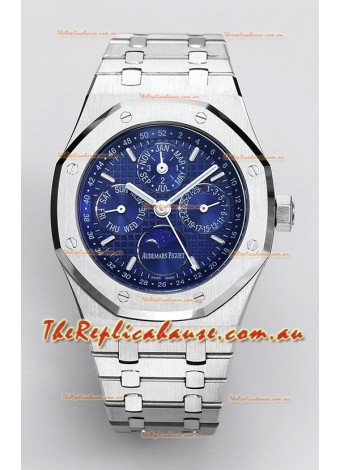 Audemars Piguet Royal Oak Perpetual Calendar Swiss Replica 904L Steel - Blue Dial 