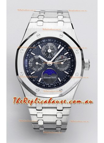 Audemars Piguet Royal Oak Perpetual Calendar Swiss Replica 904L Steel - Navy Blue Dial 