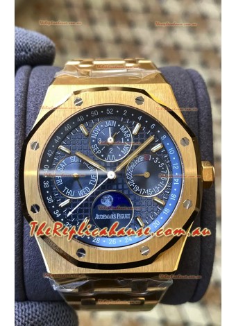 Audemars Piguet Royal Oak Perpetual Calendar Swiss Replica 904L Steel in Yellow Gold Casing