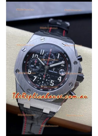 Audemars Piguet Royal Oak Offshore Black Dial Chronograph 1:1 Mirror Replica Watch - 904L Steel