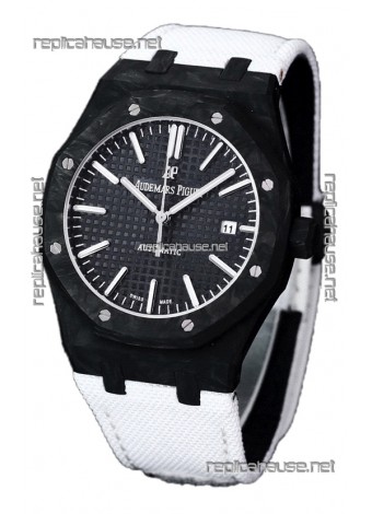 Audemars Piguet Royal Oak Ref.15400 Forged Carbon Casing Watch Black Dial in 1:1 Mirror Replica