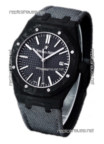 Audemars Piguet Royal Oak Ref.15400 Forged Carbon Casing Watch Black Dial in 1:1 Mirror Replica