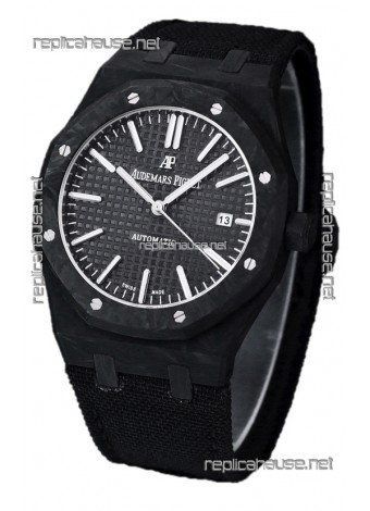 Audemars Piguet Royal Oak Ref.15400 Forged Carbon Casing Watch Black Dial in 1:1 Mirror Replica