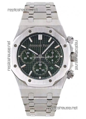 Audemars Piguet Royal Oak Chronograph 1:1 Mirror Replica - 904L Steel in Green Dial 41MM