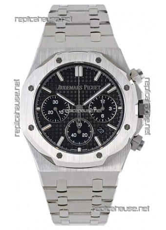 Audemars Piguet Royal Oak Chronograph 1:1 Mirror Replica - 904L Steel in Black Dial 41MM