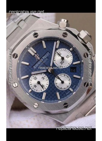 Audemars Piguet Royal Oak Chronograph Blue Dial Steel Strap Swiss Replica Watch