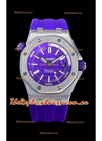 Audemars Piguet Royal Oak Diver Swiss Replica Navy Blue Dial 1:1 Quality 3120 Movement 904L Steel 