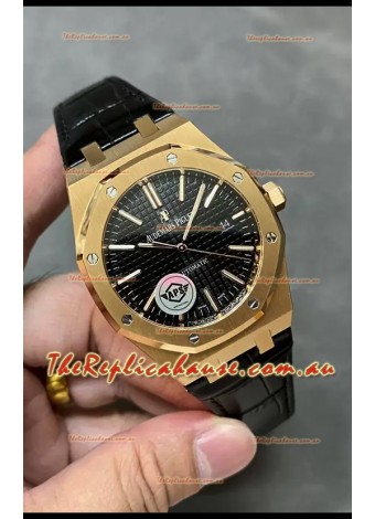 Audemars Piguet Royal Oak 15510 50th Anniversary 41MM Black Dial Rose Gold 41MM 1:1 Mirror Replica