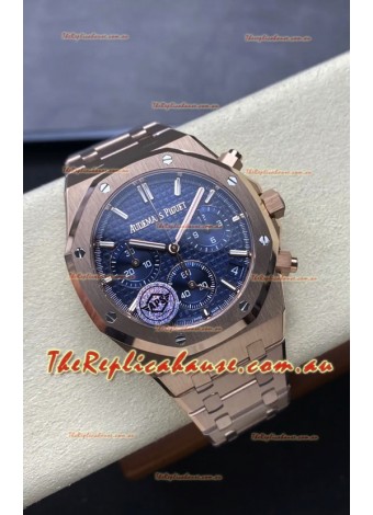 Audemars Piguet Royal Oak Super Clone - Blue Dial Rose Gold Casing 41MM