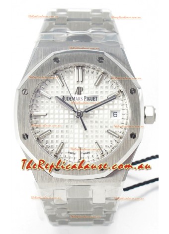 Audemars Piguet Royal 34MM Super Clone Swiss Replica Watch in White Dial