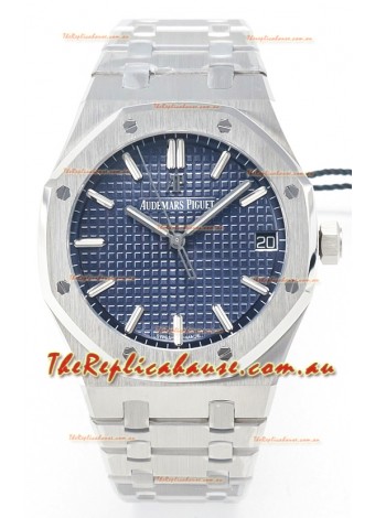 Audemars Piguet Royal Oak 15500 41MM 904L Steel Blue Dial Super Clone Replica Watch 