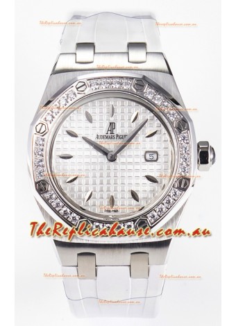 Audemars Piguet Royal Oak 33MM 904L Steel Quartz White Dial Swiss Replica Watch