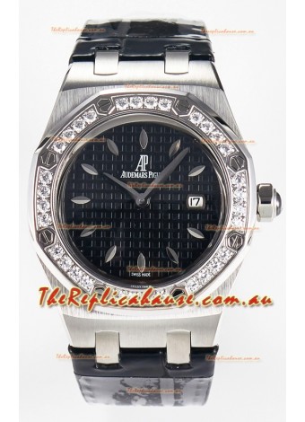 Audemars Piguet Royal Oak 33MM 904L Steel Quartz Black Dial Swiss Replica Watch
