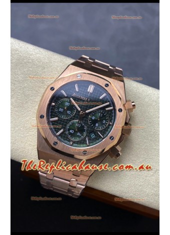 Audemars Piguet Royal Oak 50th Anniversary Super Clone - Rose Gold Casing Green Dial in 41MM