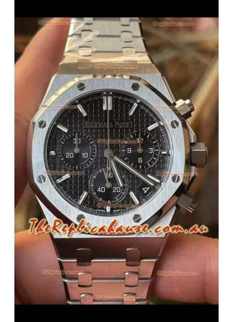 Audemars Piguet Royal Oak Chronograph 1:1 Mirror Replica - 904L Steel in Black Dial 41MM