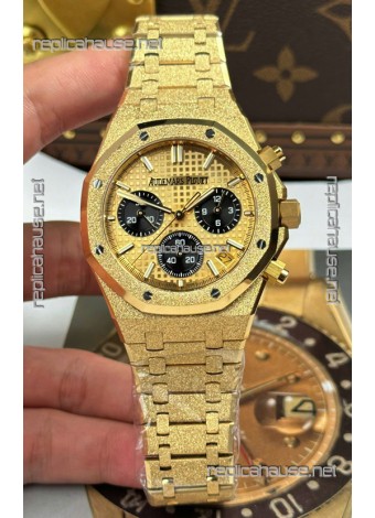 Audemars Piguet Royal Oak Chronograph 26240BA Frosted Yellow Gold Super Clone Watch 